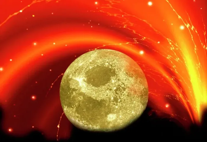 Framed Print : Full Moon Immersed in Bright Vortex Print Framed Print : Full Moon Immersed in Bright Vortex Print