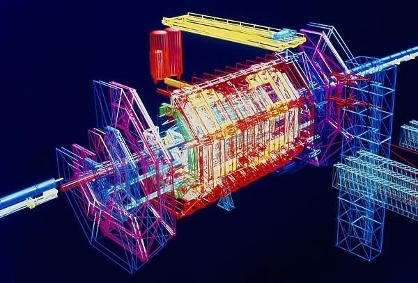 Computer art of ATLAS detector, CERN
