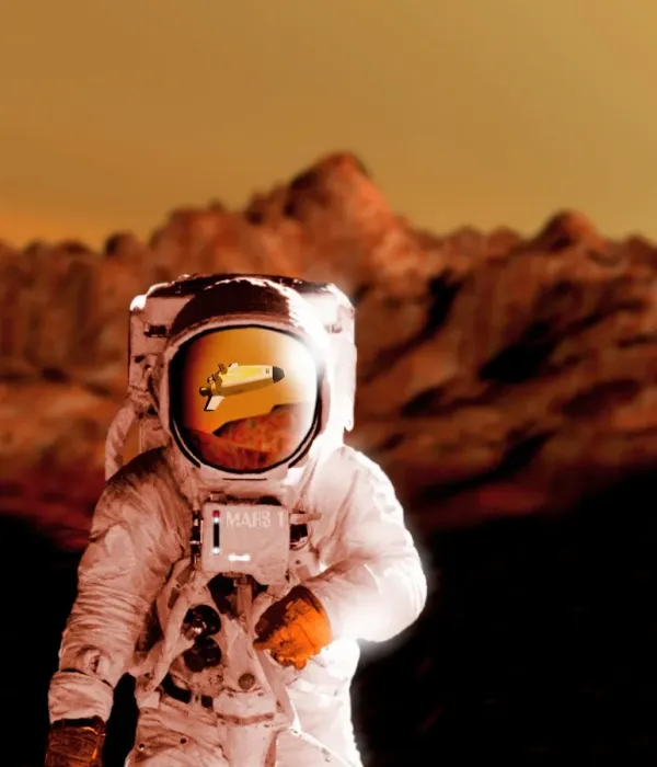 Framed Print : Astronaut on Mars Print Framed Print : Astronaut on Mars Print