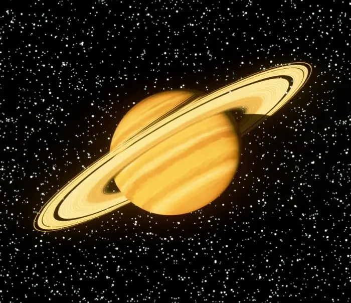 Framed Print : Saturn Print: Computer artwork of the planet against a starfield Framed Print : Saturn Print: Computer artwork of the planet against a starfield