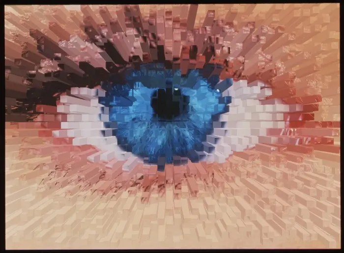 Framed Print : Computer Graphic 3D Print of a Human Eye Framed Print : Computer Graphic 3D Print of a Human Eye