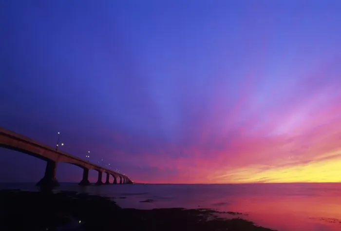 Framed Print : Confederation Bridge Print at Sunset Framed Print : Confederation Bridge Print at Sunset
