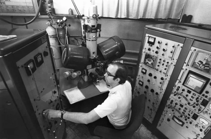 Framed Print : Early Electron Microscope Controls Print Framed Print : Early Electron Microscope Controls Print