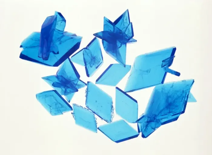Framed Print : Copper sulphate crystals Print Framed Print : Copper sulphate crystals Print