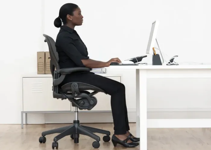 Framed Print : Correct Seated Posture Print Framed Print : Correct Seated Posture Print