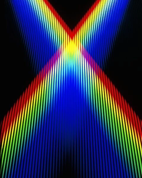 Crossing spectra of coloured light