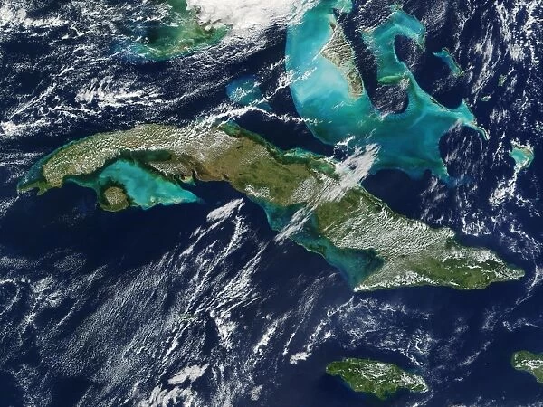 Cuba. True-colour satellite image of the island of Cuba 