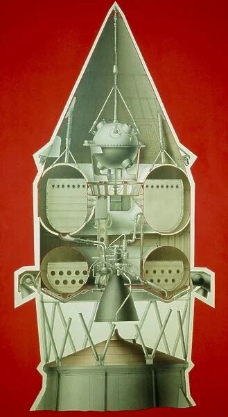 Diagram of the Soviet Luna-1 spacecraft
