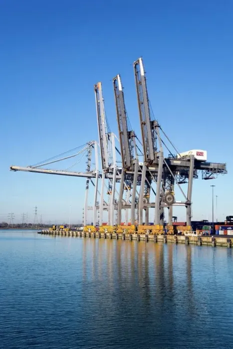 Framed Print : Dockside Crane Print: High-Speed Container Loading Framed Print : Dockside Crane Print: High-Speed Container Loading
