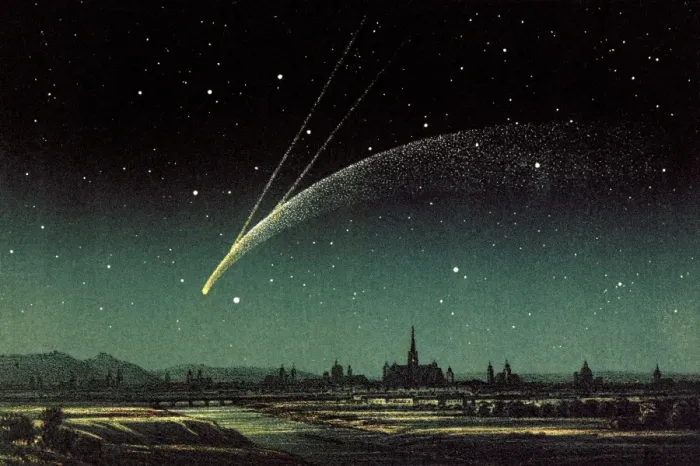 Framed Print : Print of Donati's Comet, 1858 Framed Print : Print of Donati's Comet, 1858