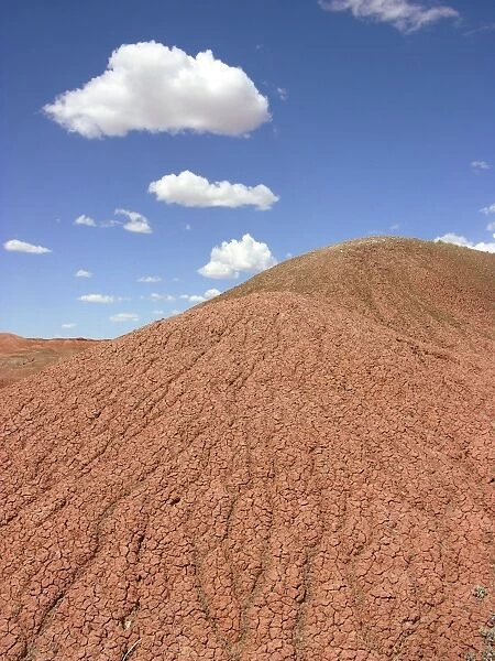 Dried mud slopes