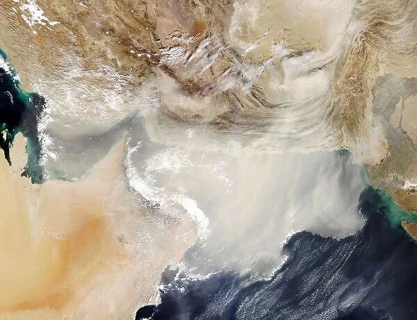 Dust storm over the Arabian Sea