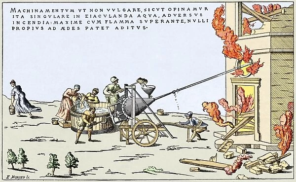 Early firefighting equipment, 1569