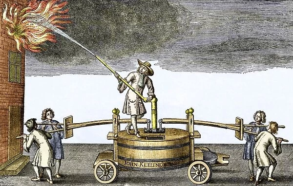 Early firefighting equipment, 1678