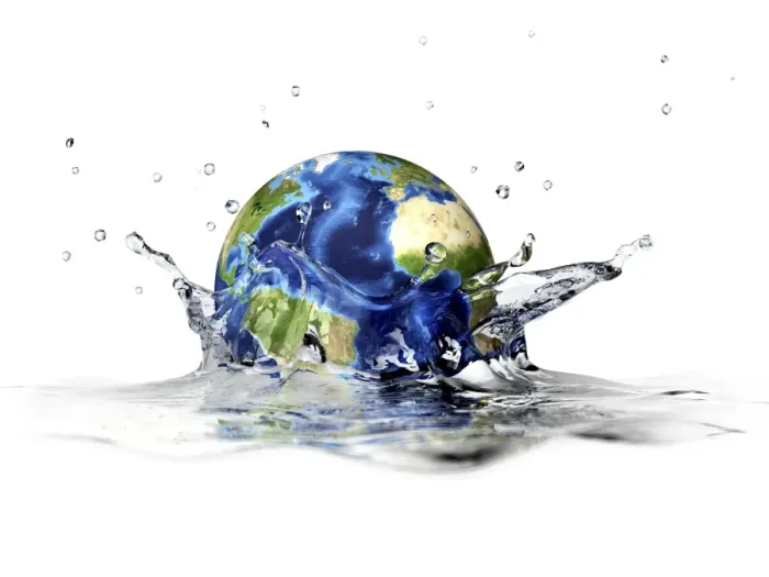Framed Print : Earth Falling into Water Print Framed Print : Earth Falling into Water Print