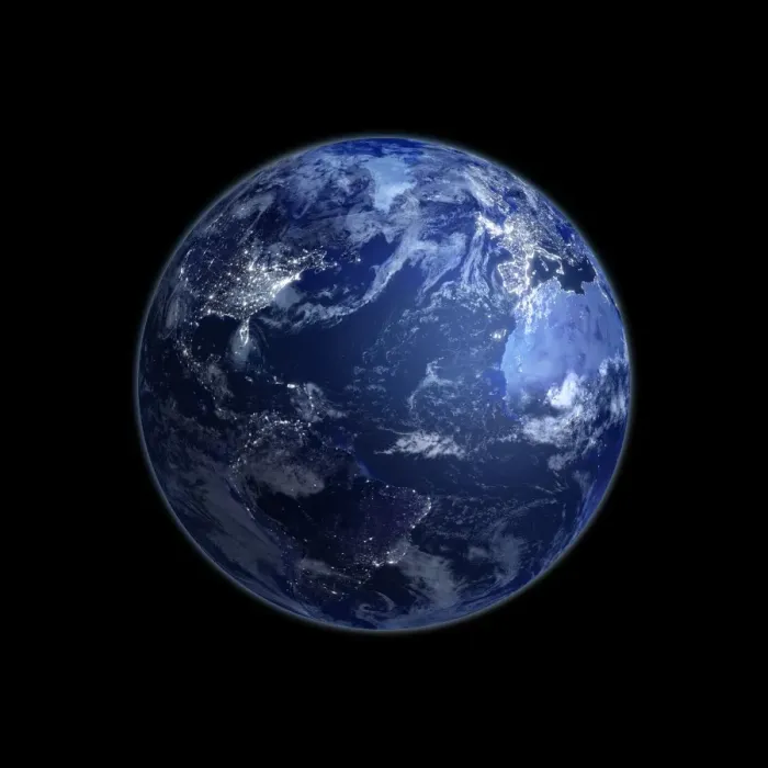 Framed Print : Earth at Night Print - A Computer Artwork of the Globe Framed Print : Earth at Night Print - A Computer Artwork of the Globe