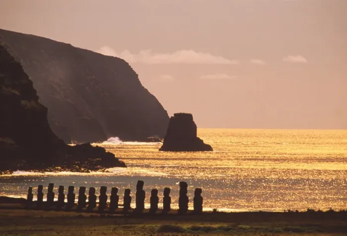 Framed Print : Easter Island Moai Statues Print
