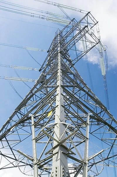 Pylon. Electricity pylon. Electricity pylons are steel towers for supporting