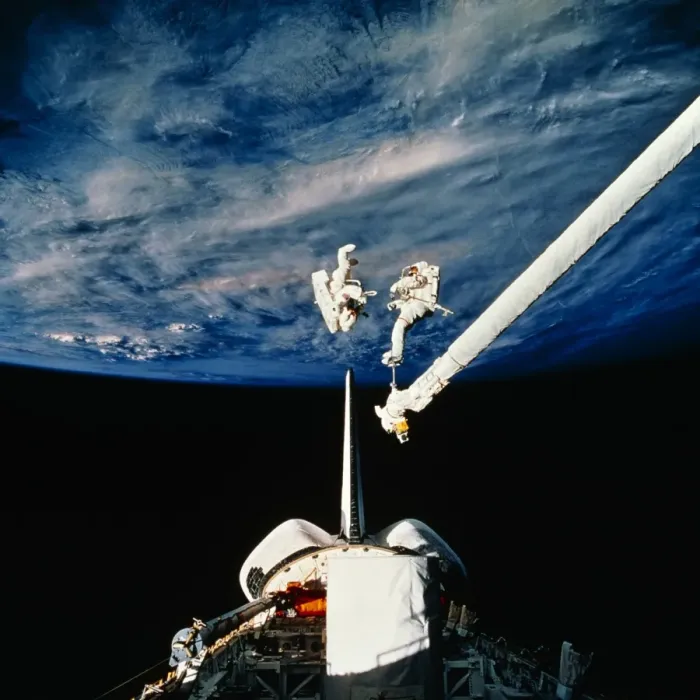 Framed Print : STS-64 SAFER EVA Backpack Test Print Framed Print : STS-64 SAFER EVA Backpack Test Print