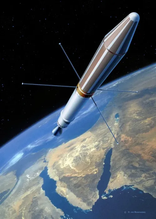 Framed Print : Computer artwork of Explorer 1 in orbit Print Framed Print : Computer artwork of Explorer 1 in orbit Print