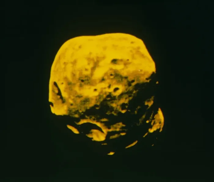 Framed Print : False-colour Print of Phobos Framed Print : False-colour Print of Phobos