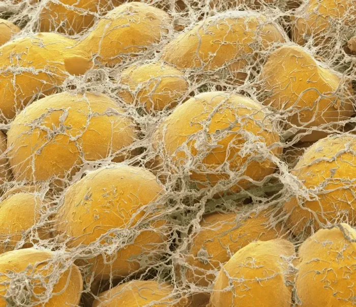 Framed Print : SEM Print of Adipocytes in Connective Tissue Framed Print : SEM Print of Adipocytes in Connective Tissue