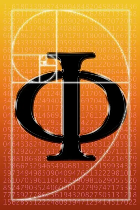 Framed Print : Fibonacci spiral and Phi Print Framed Print : Fibonacci spiral and Phi Print