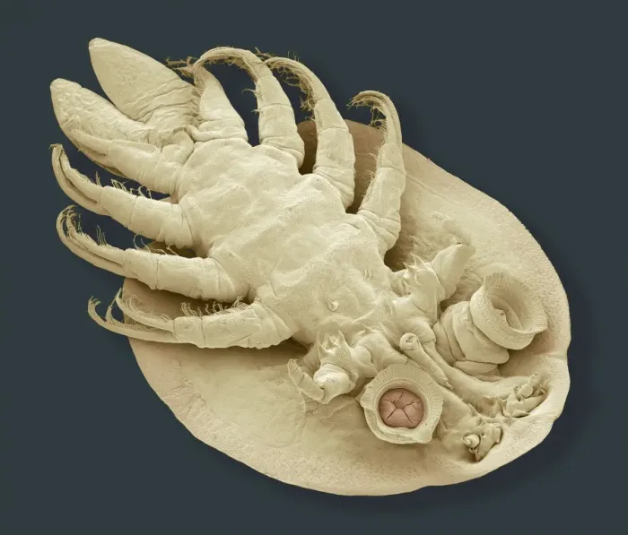 Framed Print : Fish louse Print, SEM Image Framed Print : Fish louse Print, SEM Image