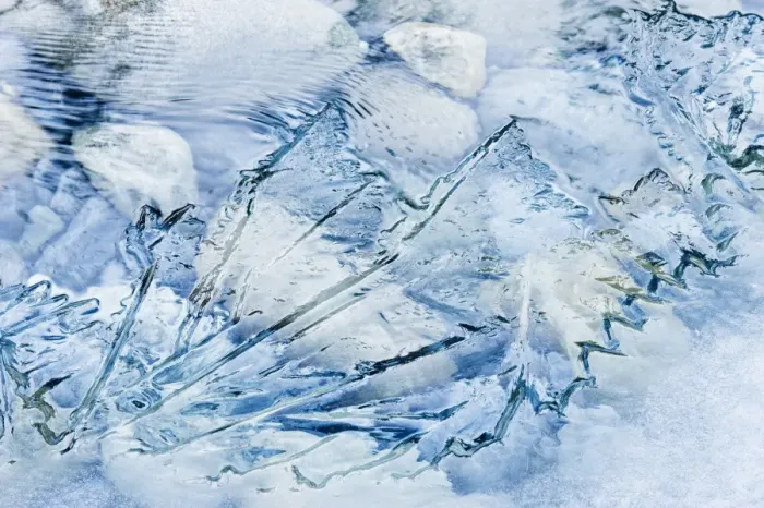 Framed Print : Freezing River Print - Canada Framed Print : Freezing River Print - Canada