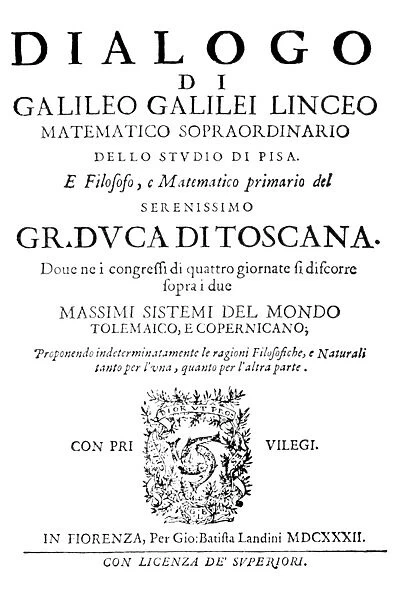 Frontispiece from Galileos Dialogue