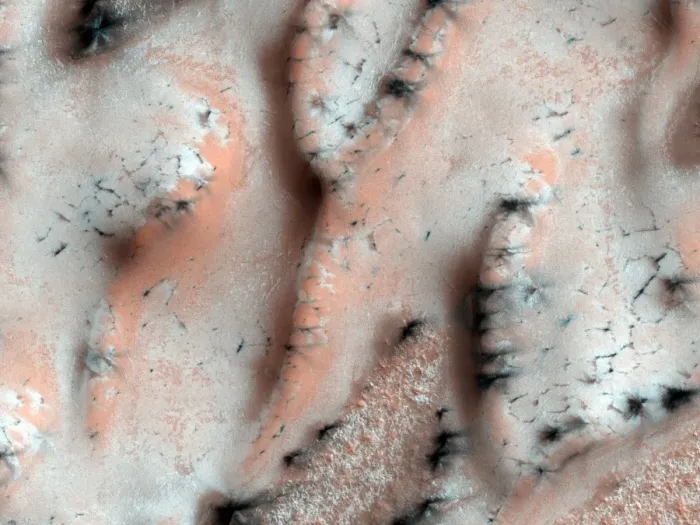 Framed Print : Frozen Mars Print: Satellite Image Framed Print : Frozen Mars Print: Satellite Image