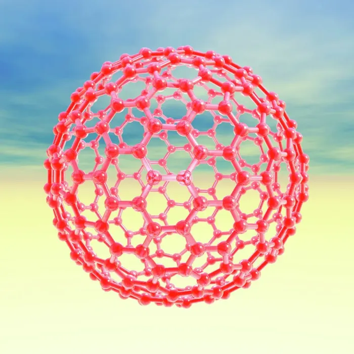 Framed Print : Fullerene Molecule Print Framed Print : Fullerene Molecule Print