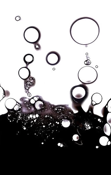 Gas bubbles in oil