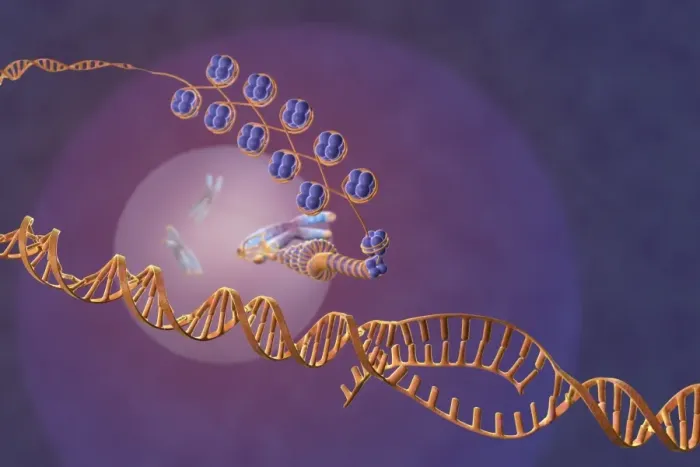 Framed Print : Computer artwork of gene expression, Print