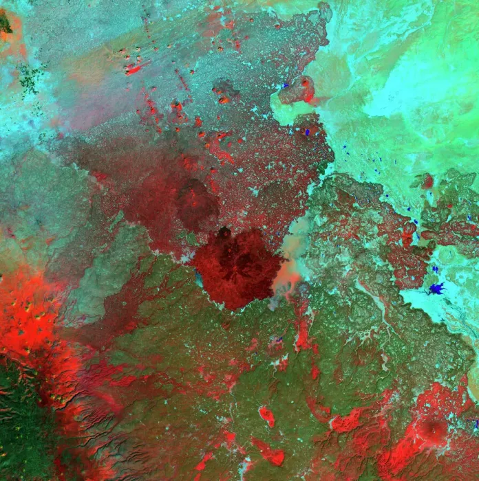 Framed Print : Syrian Desert Satellite Image Print Framed Print : Syrian Desert Satellite Image Print