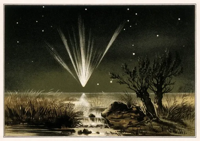 Framed Print : Print of the Great Comet of 1861 Framed Print : Print of the Great Comet of 1861