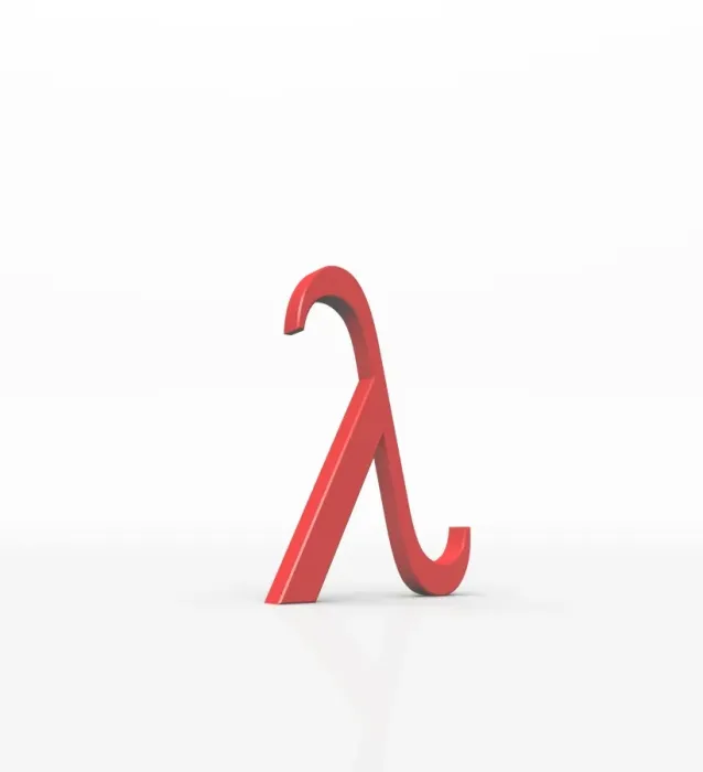 Framed Print : Lower case Lambda Greek alphabet print Framed Print : Lower case Lambda Greek alphabet print