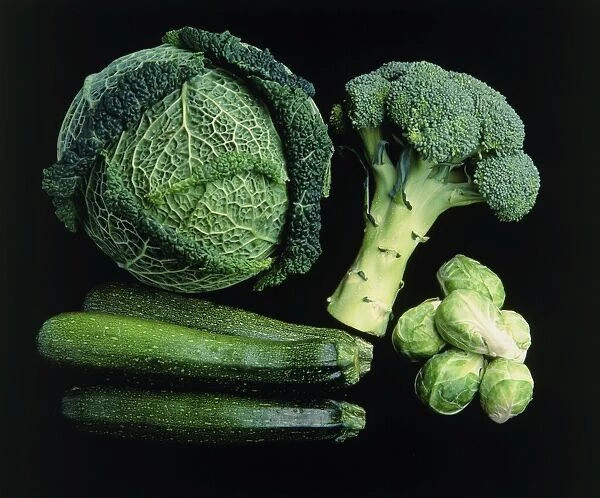 Green vegetable selection