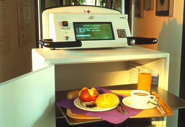 The Helpmate, a robot which serves hospital food
