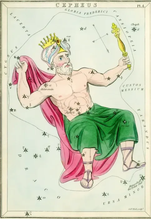 Framed Print : Cepheus Constellation Print Framed Print : Cepheus Constellation Print