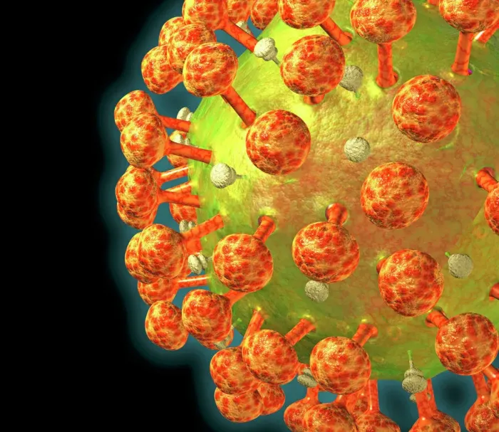 Framed Print : HIV Particle Print Framed Print : HIV Particle Print