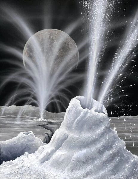 Ice volcanoes on Charon, artwork