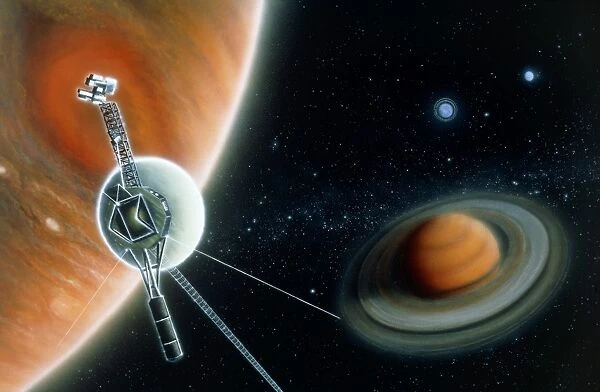 Illustration symbolising Voyager 2s journey