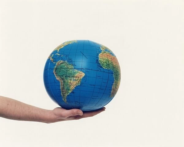 Inflated Earth globe