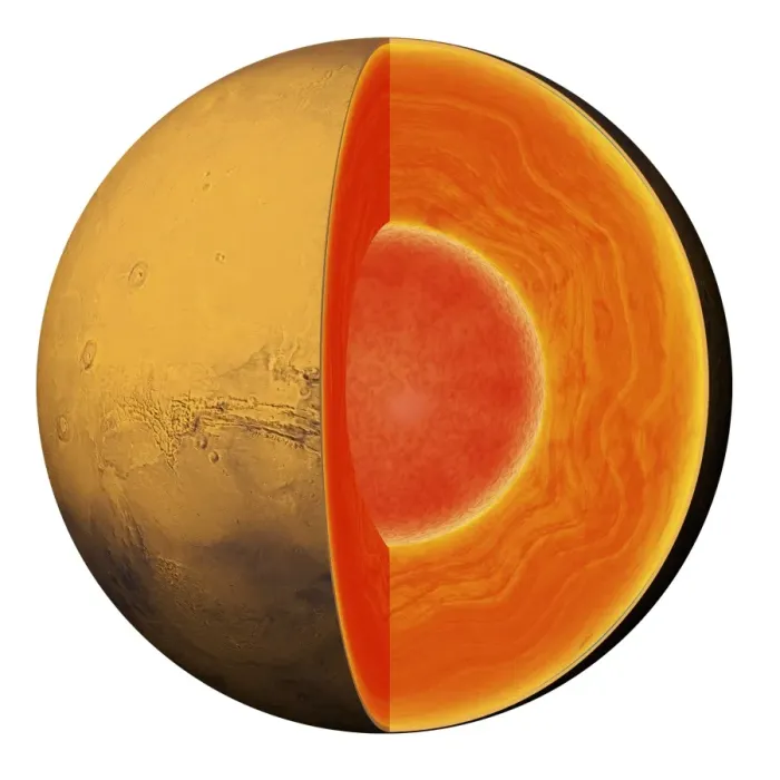 Framed Print : Internal Structure of Mars Print Framed Print : Internal Structure of Mars Print