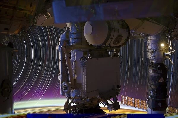ISS and star trails, from space C013  /  4887