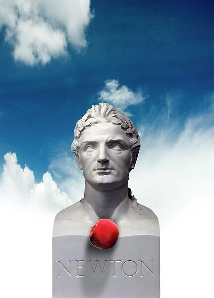 Issac Newton and the apple, artwork