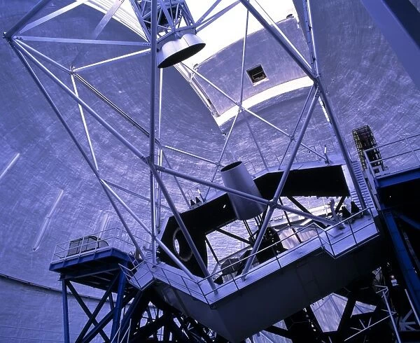Keck telescope. Inside the dome of one of the two Keck telescopes on Mauna Kea