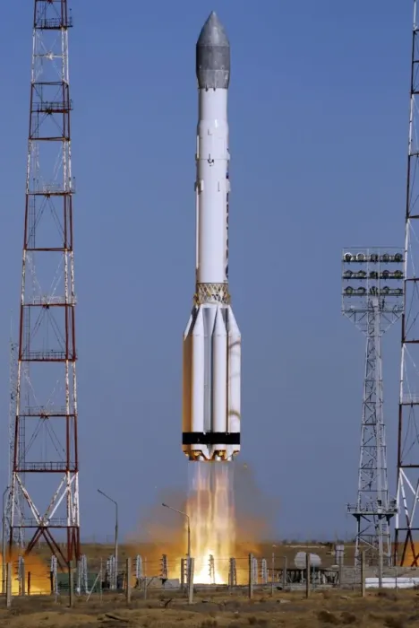 Framed Print : Launch of Proton-K rocket Print Framed Print : Launch of Proton-K rocket Print