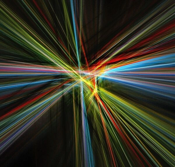 Lights. Abstract computer artwork of multicoloured lines of light